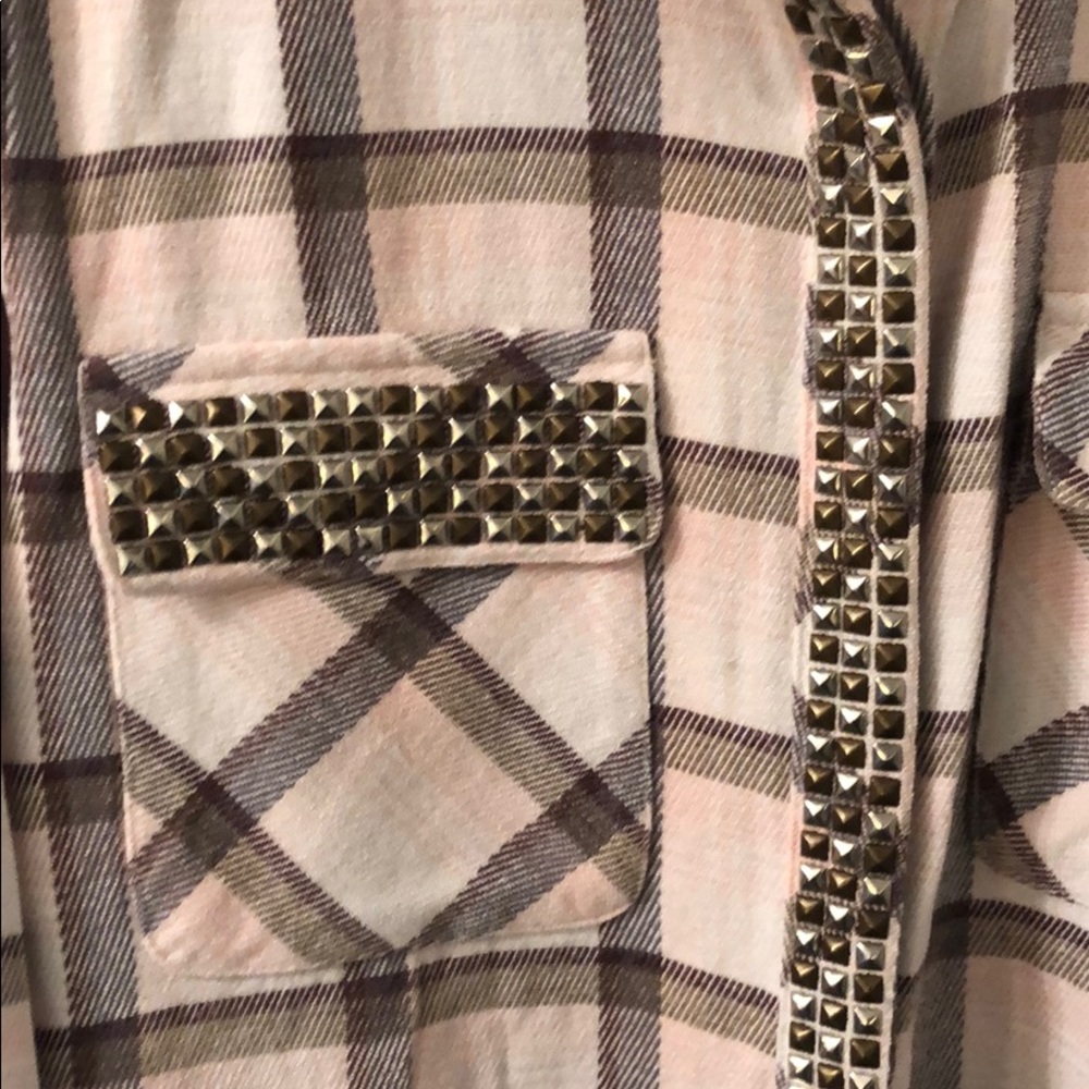 Free people Erin studded flannel shirt jacket - Picture 3 of 11
